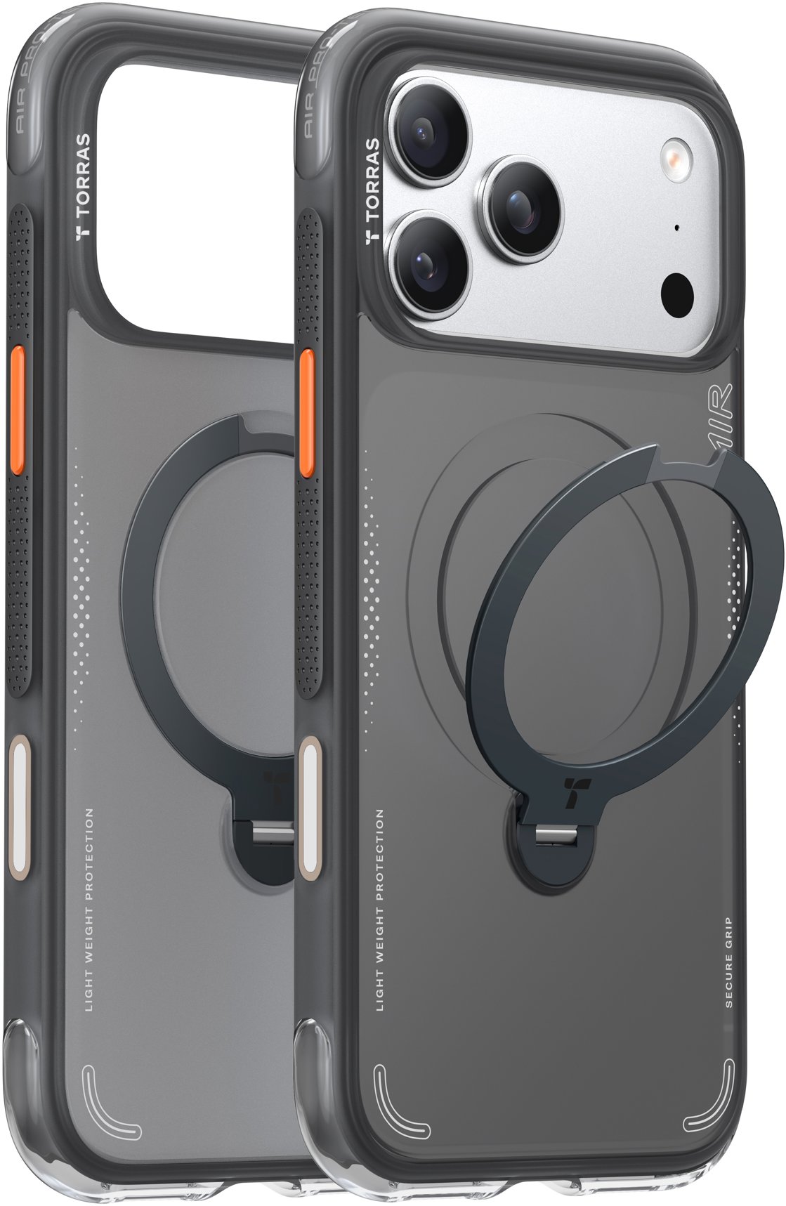 Torras Ostand Q3 Air Shadow Black iPhone 17 Pro Max