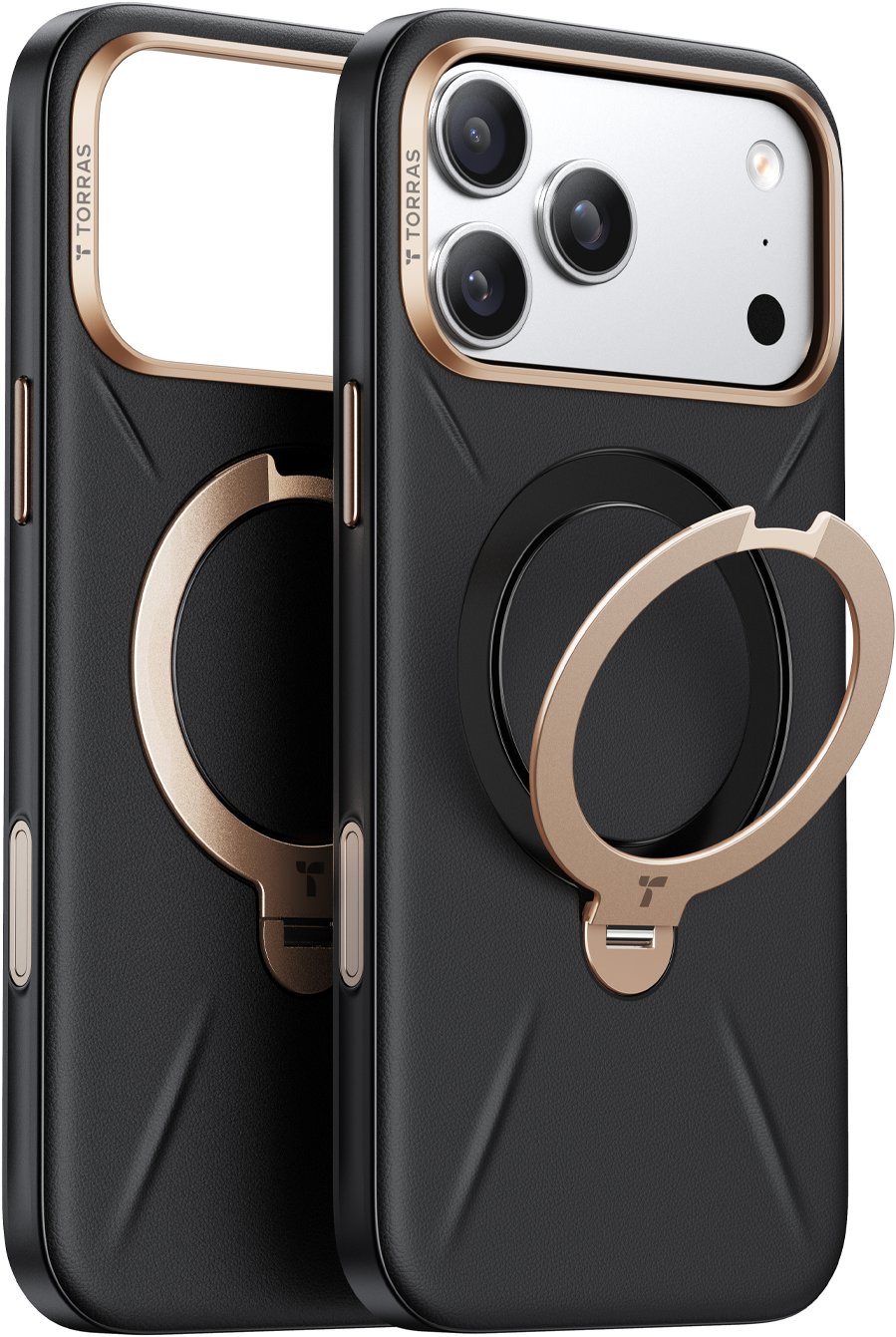 Torras Ostand Q3 VegSkin Obsidian Black iPhone 17 Pro