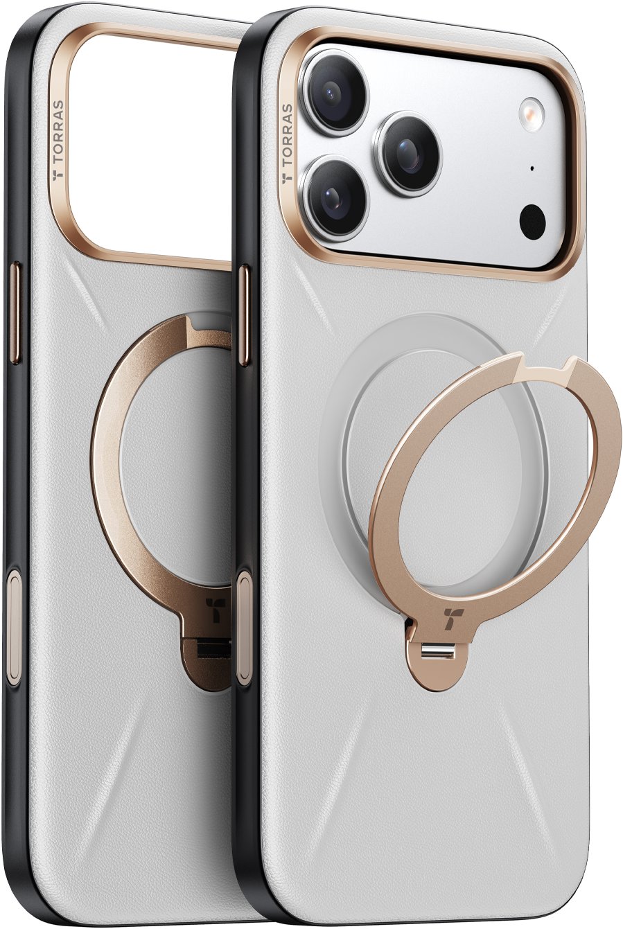 Torras Ostand Q3 VegSkin Pearl Gray iPhone 17 Pro