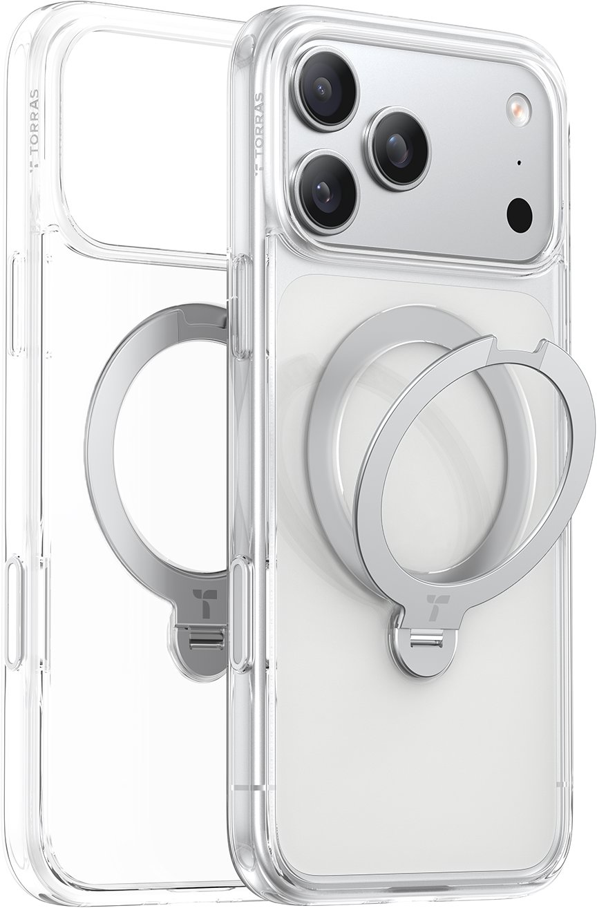 Torras Ostand Q3 Spin Clear iPhone 17 Pro
