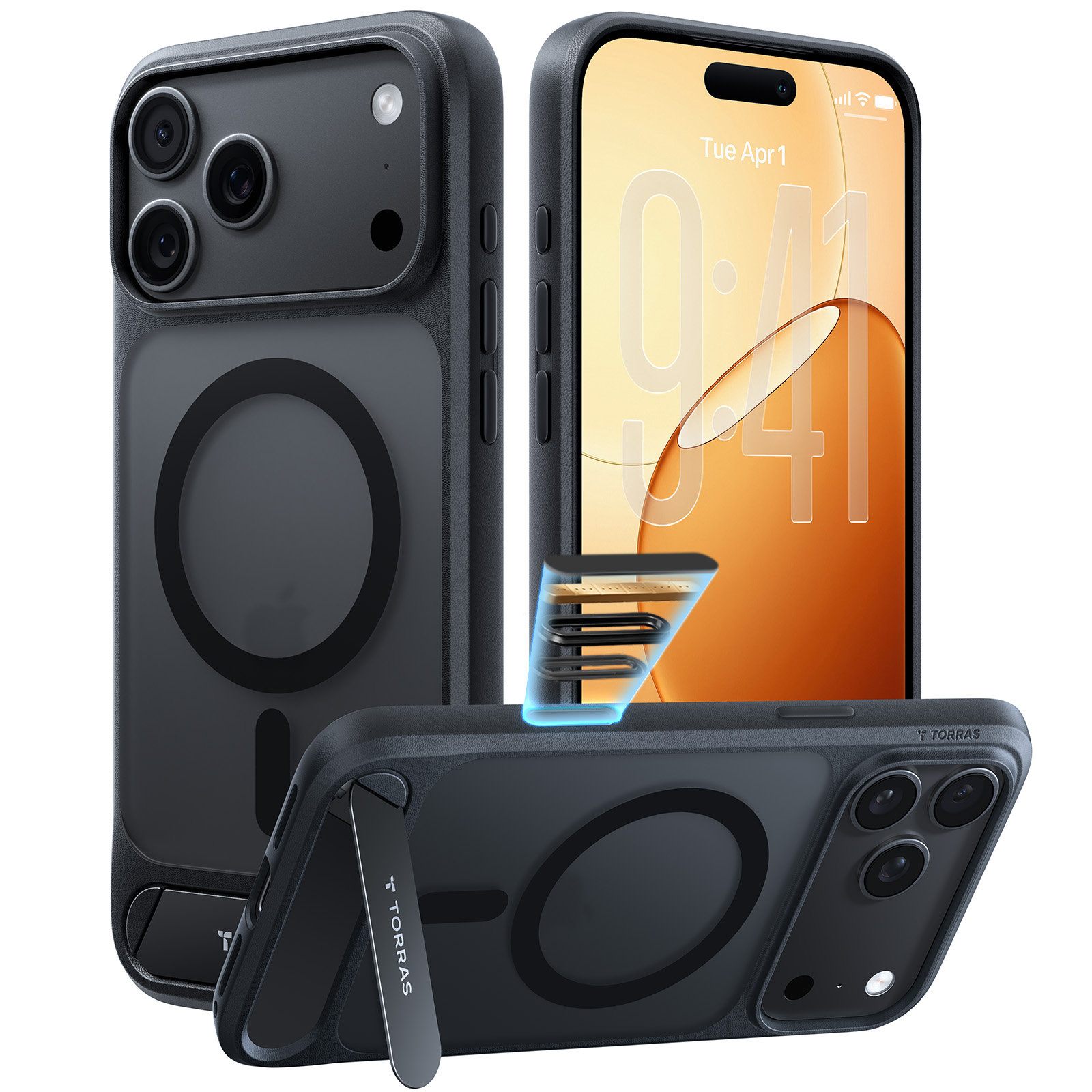 Torras Ostand L1 Black iPhone 18 Pro