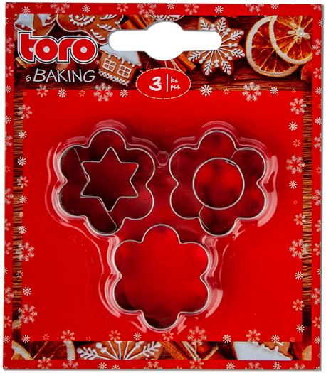 TORO Vykrajovátka na cukroví Kytka - Hvězda 3 ks