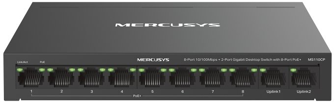 Mercusys MS110CP, 8-Port FE + 2-Port Gigabitový switch