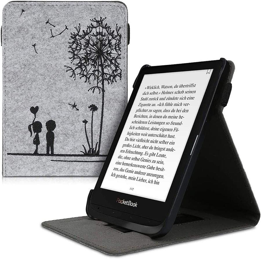 KW Mobile - Dandelion Love - KW4760310 - Pouzdro pro Pocketbook 616/617/627/628/632/633 - barva čern