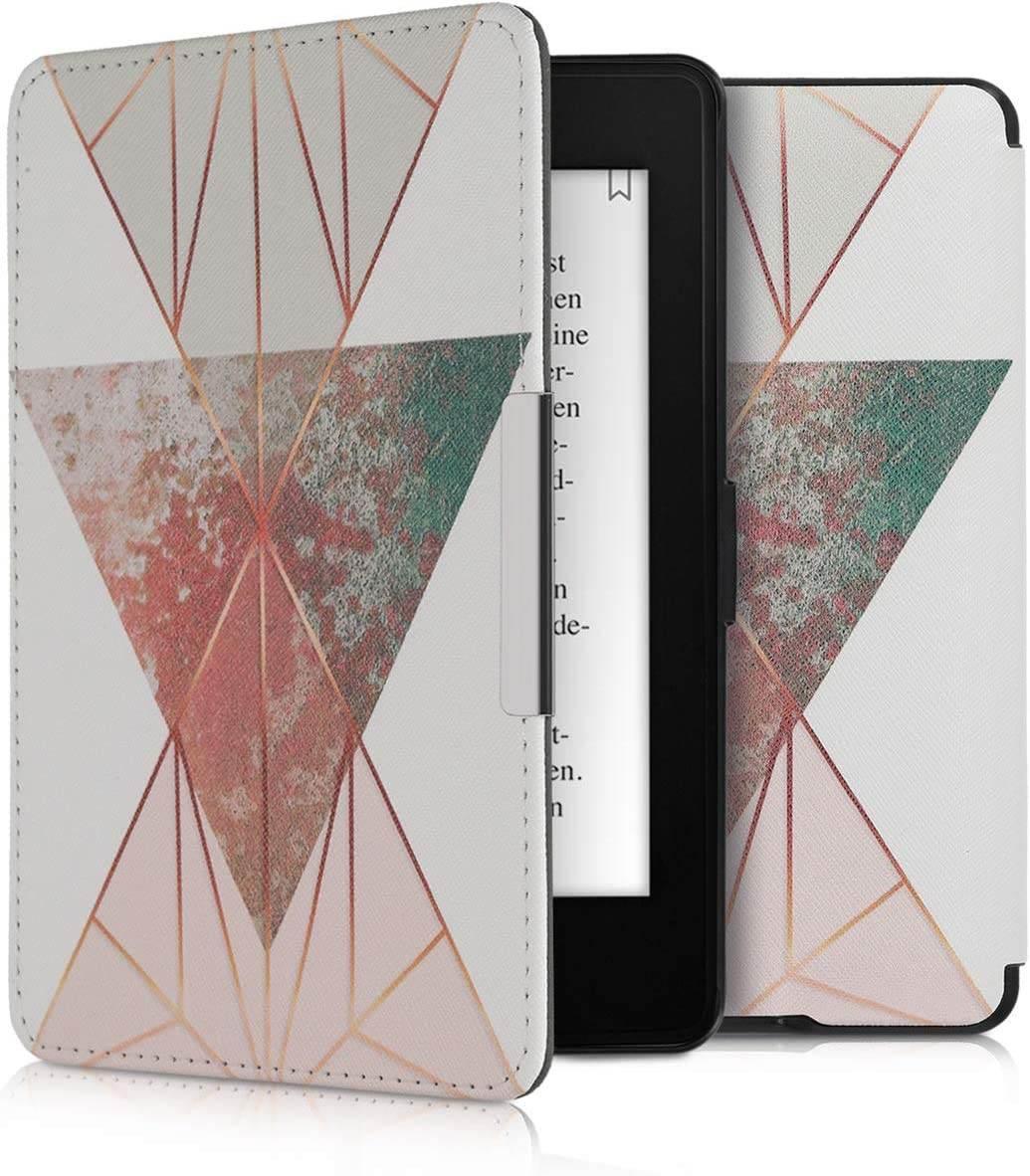 KW Mobile - Triangular Shapes - KW2313540 - Pouzdro pro Amazon Kindle Paperwhite 1/2/3 - bílé, růžov