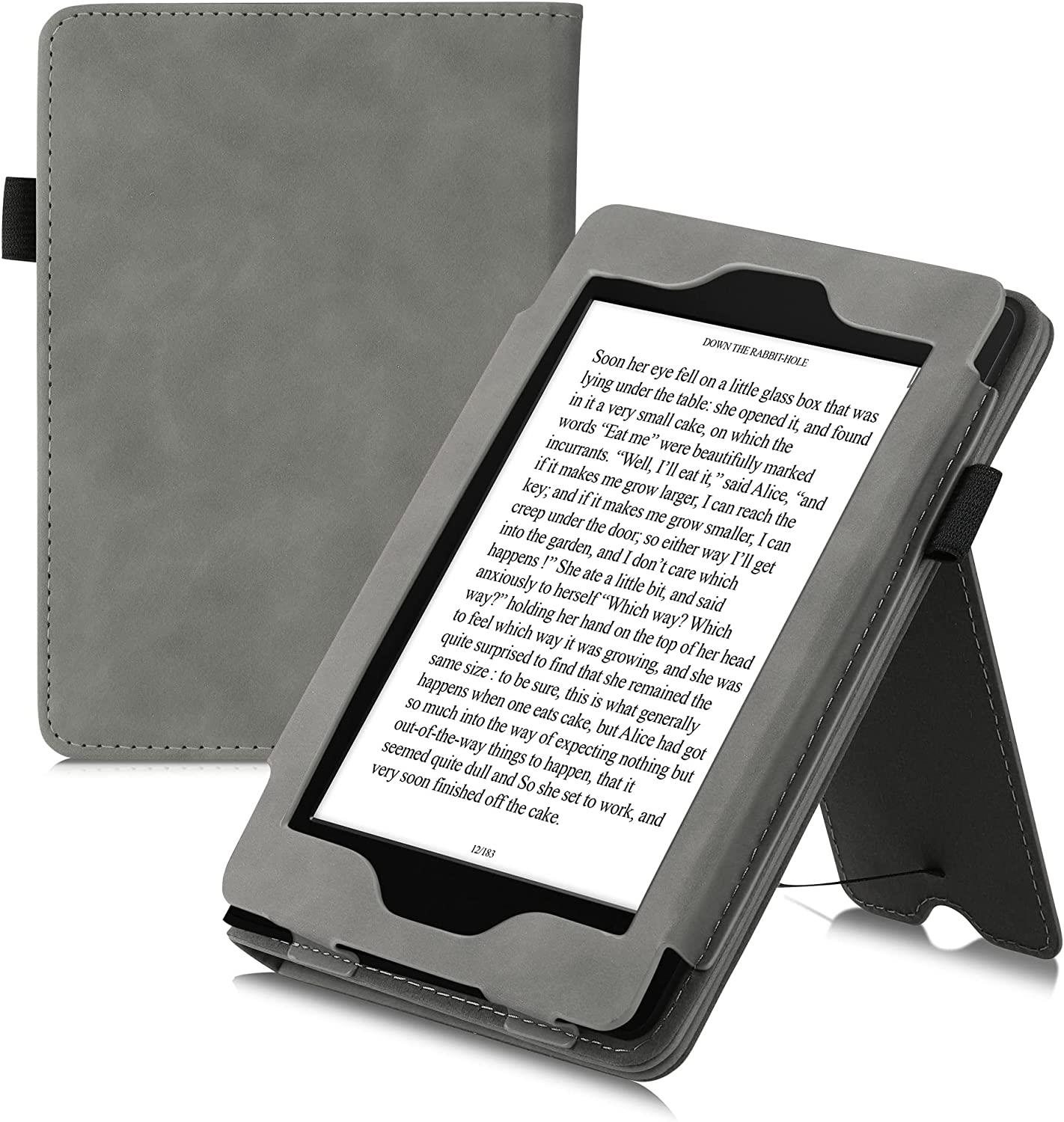 KW Mobile - Nubuck Moon Grey - KW5762022 - Pouzdro pro Amazon Kindle Paperwhite 1/2/3 - šedé