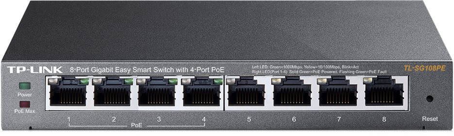 TP-Link TL-SG108PE gigabitový switch s 8 porty
