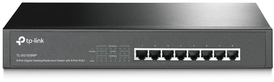 Switch TP-Link TL-SG1008MP s 8 gigabitovými porty a podporou PoE