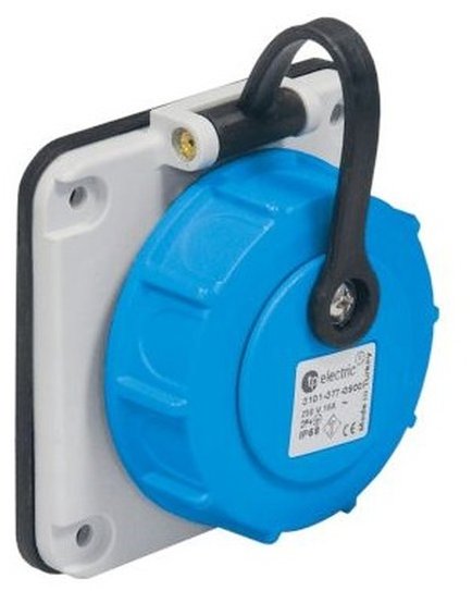 TP electric 1 × 16 A / IP68 - Vestavná zásuvka, s bezpečnostní clonkou
