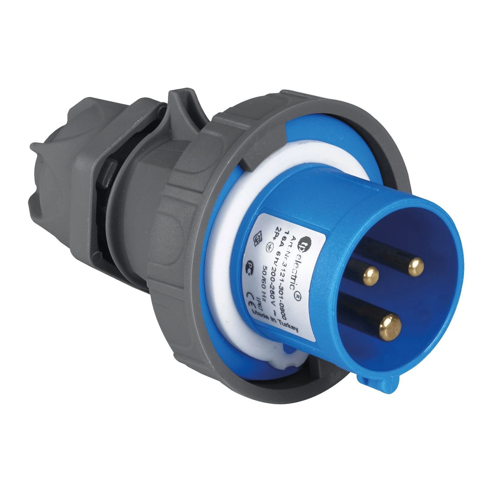 TP electric 3 × 16 A / IP67 - Spojovací vidlice, 3-pólová, 250 V, Quick Connect