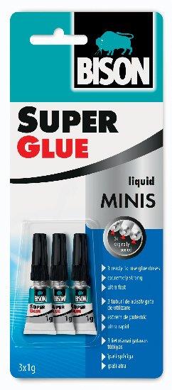 BISON Super Glue Minis 3 × 1 g