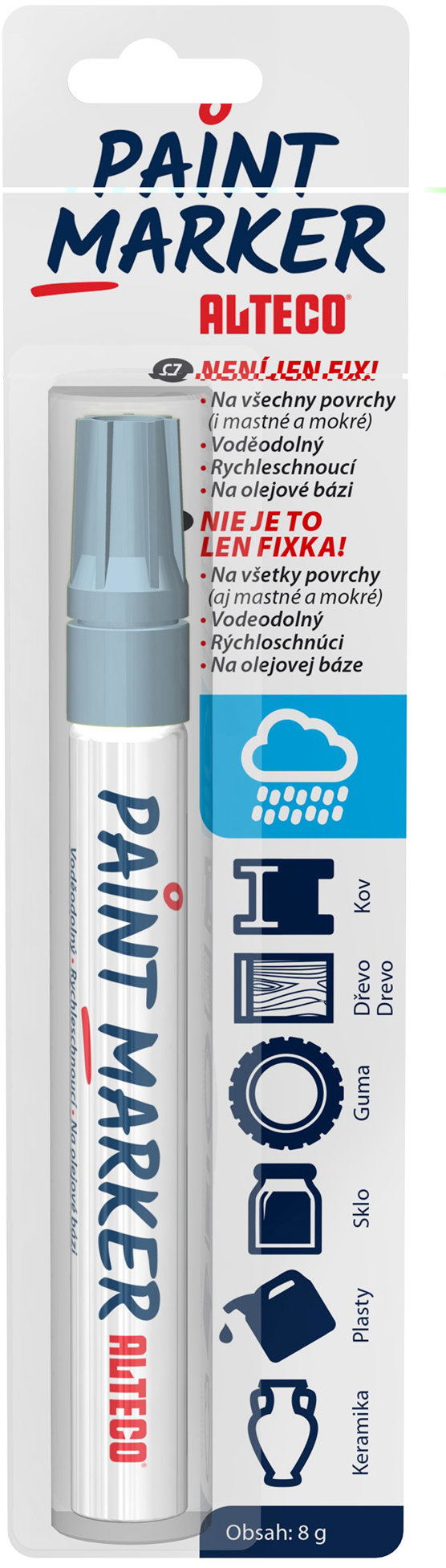 ALTECO Paint Marker Classic stříbrný