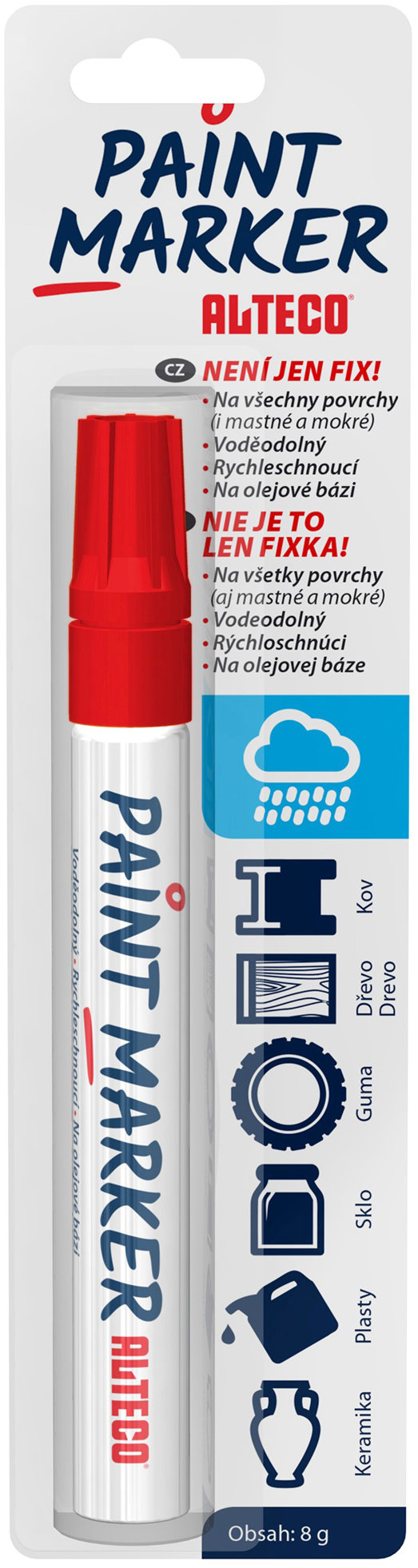 ALTECO Paint Marker Classic červený