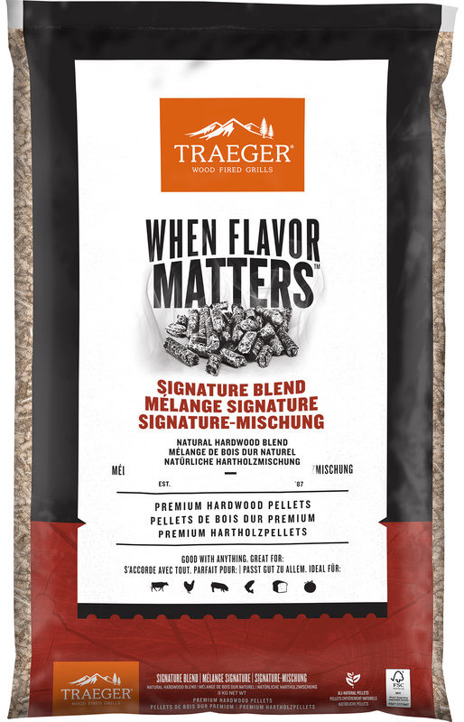 TRAEGER Signature Blend Pellets - Olše + Javor + Třešeň 9 kg