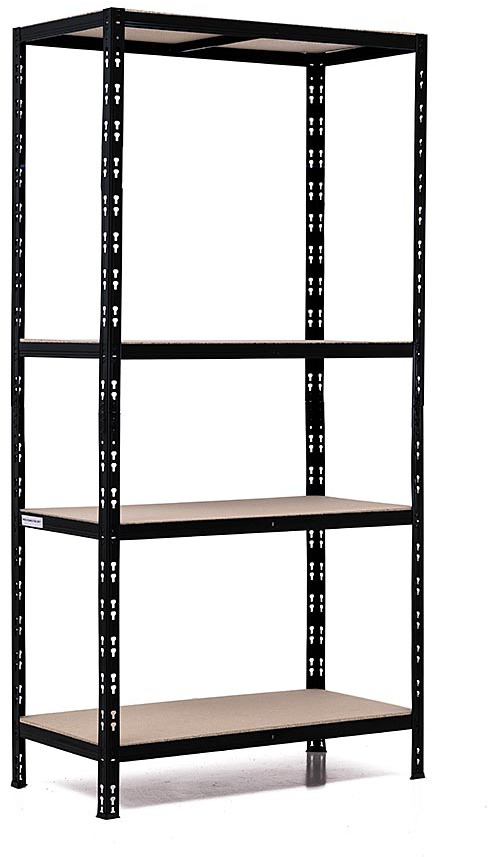 Trestles Policový regál 1800 × 900 × 450 mm, 4 police, černý