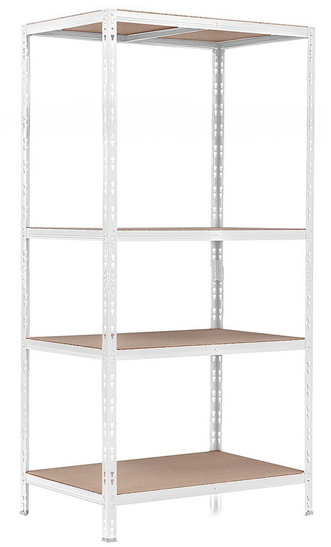 Trestles Policový regál 1800 × 900 × 500 mm, 4 police, bílý