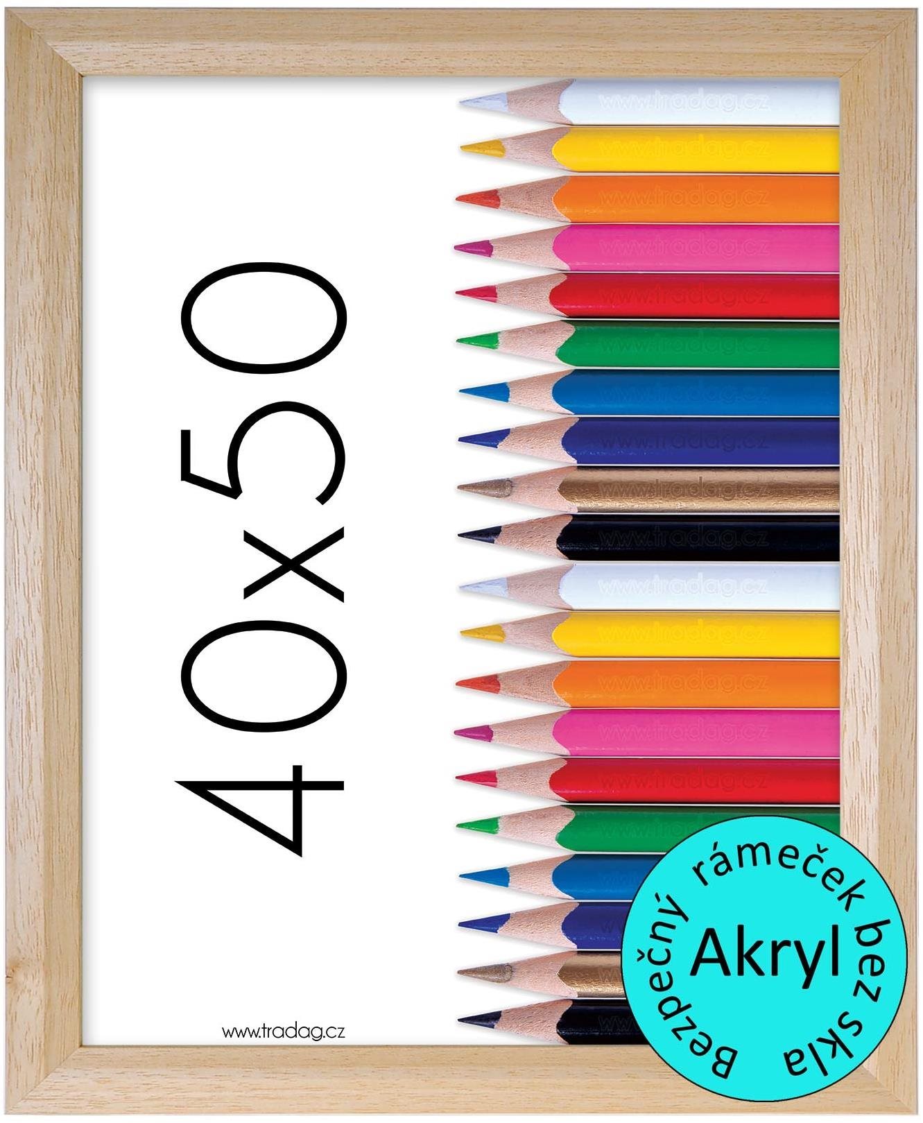TRADAG Fotorámeček 40 × 50 cm, hnědý