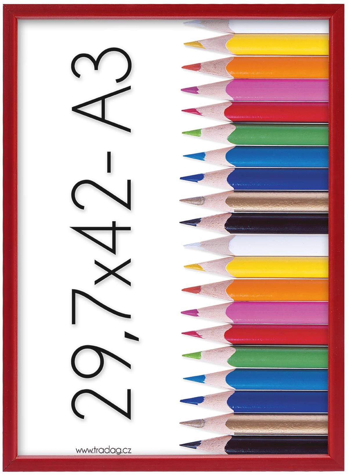 TRADAG Polaris červený 29,7 x 42 /A3/plexi