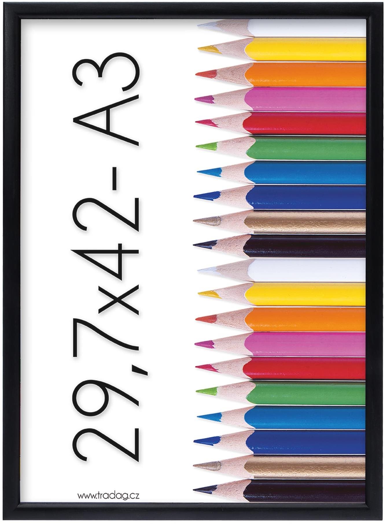 TRADAG Polaris černý 29,7 x 42 /A3/plexi