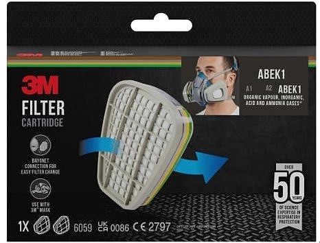 3M ABEK1 Kombinované filtry na plyny 6059-1