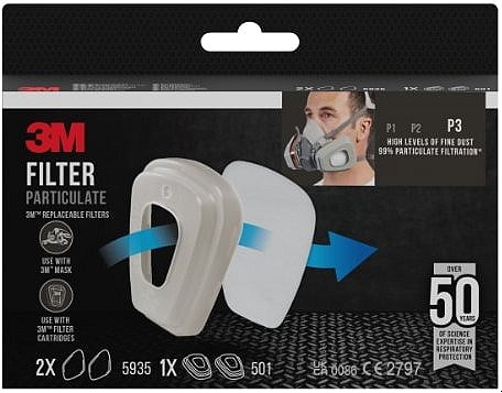3M Filtry na částice P3 a držák filtru 501 5935-1