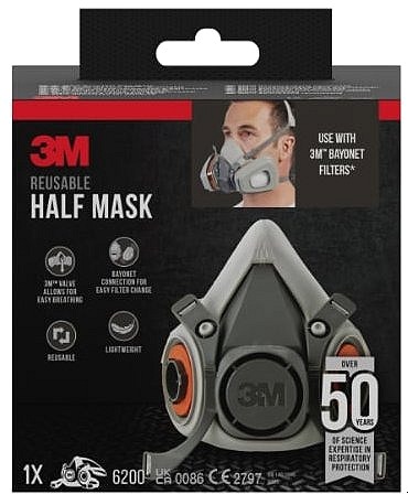 3M Tělo masky pro náhradní filtry 3M 6200-1, střední