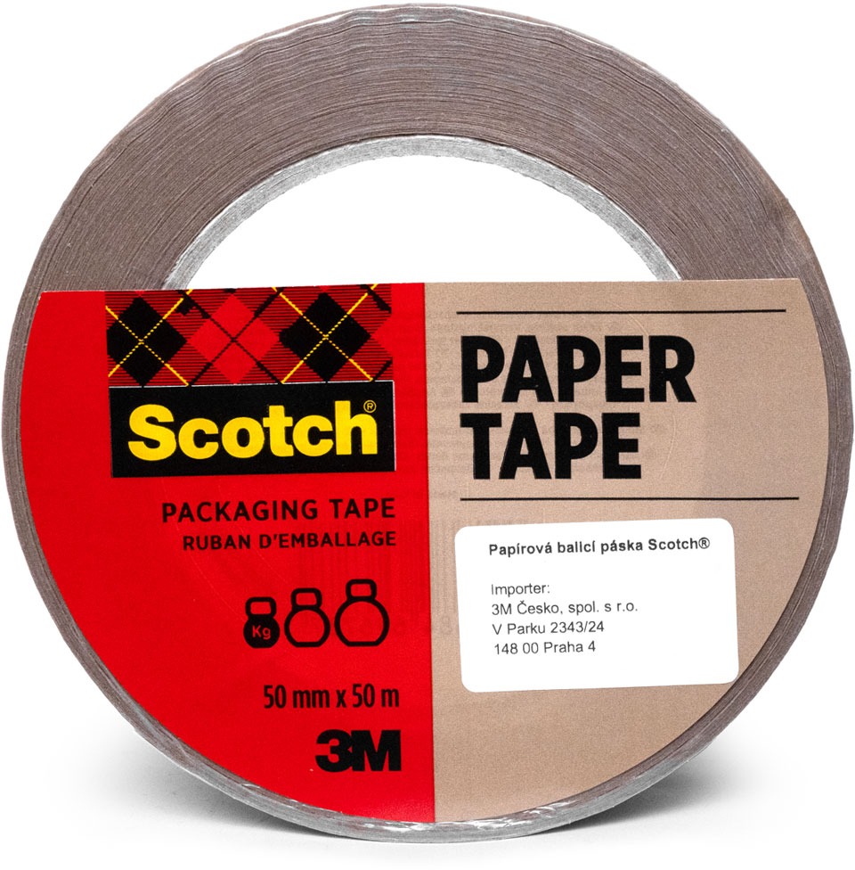 3M Scotch® papírová balicí páska hnědá, 50 mm × 50 m