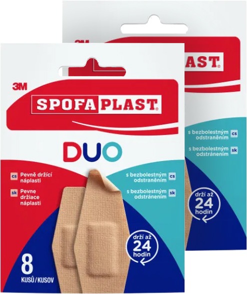 3M Spofaplast Duo náplasti, mix různých druhů, balení 2x 8 ks
