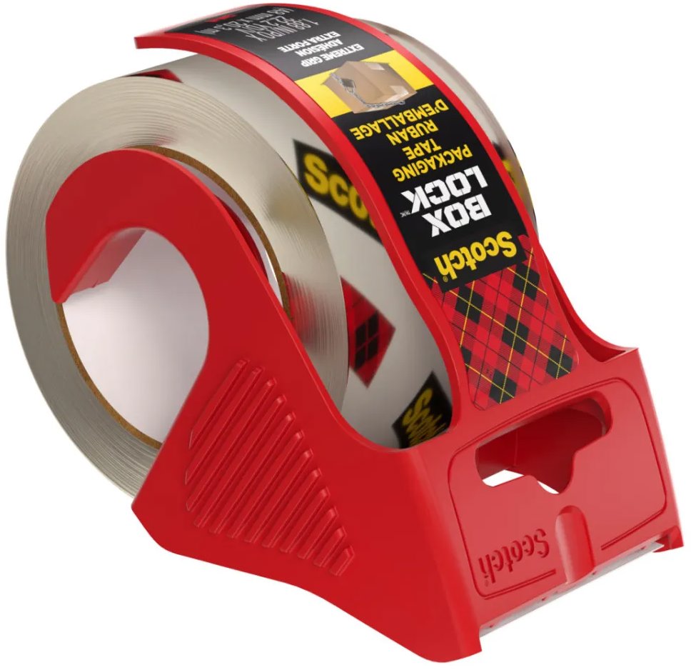 Balící páska SCOTCH Box Lock včetně odvíječe.
