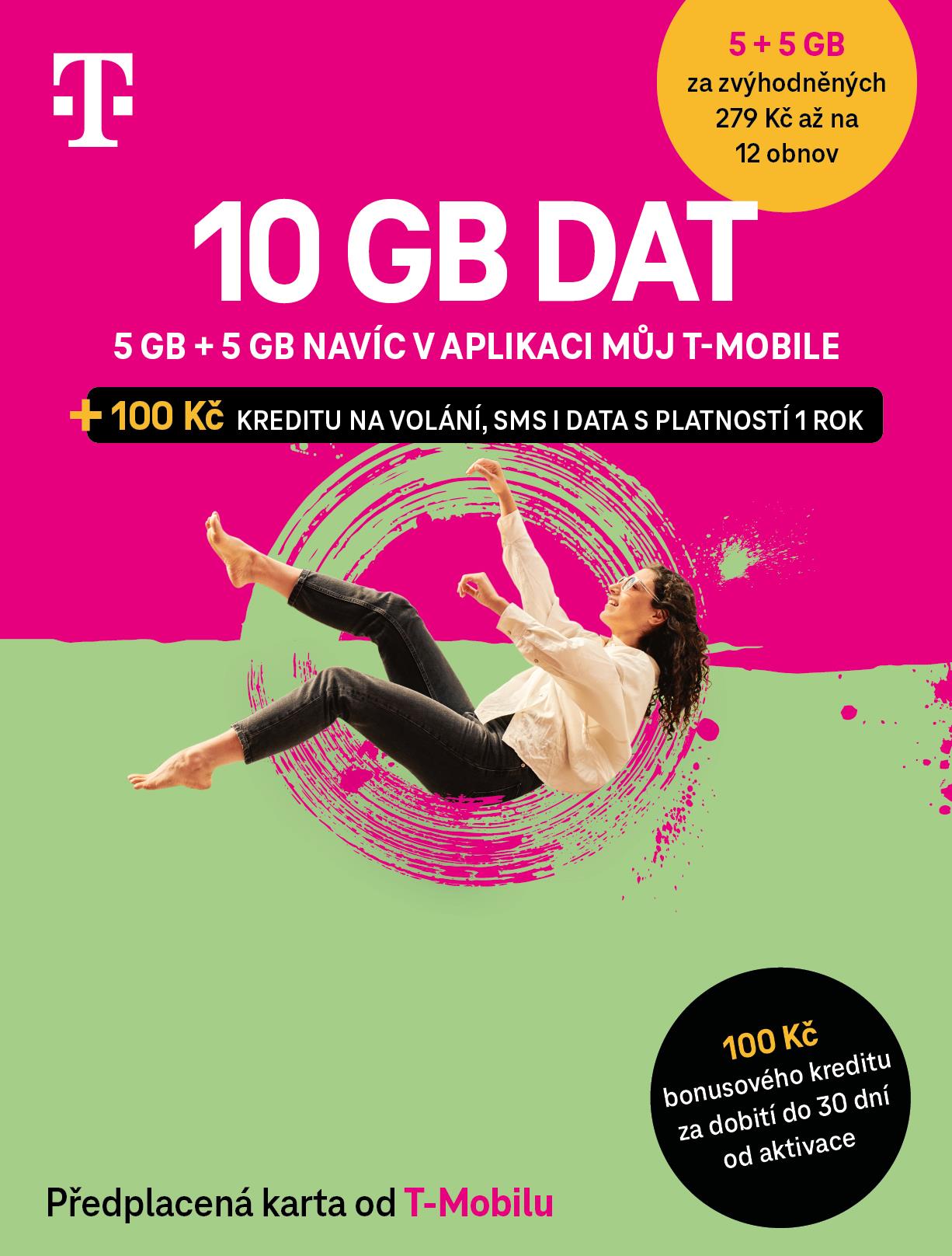 T-Mobile předplacená karta 10GB