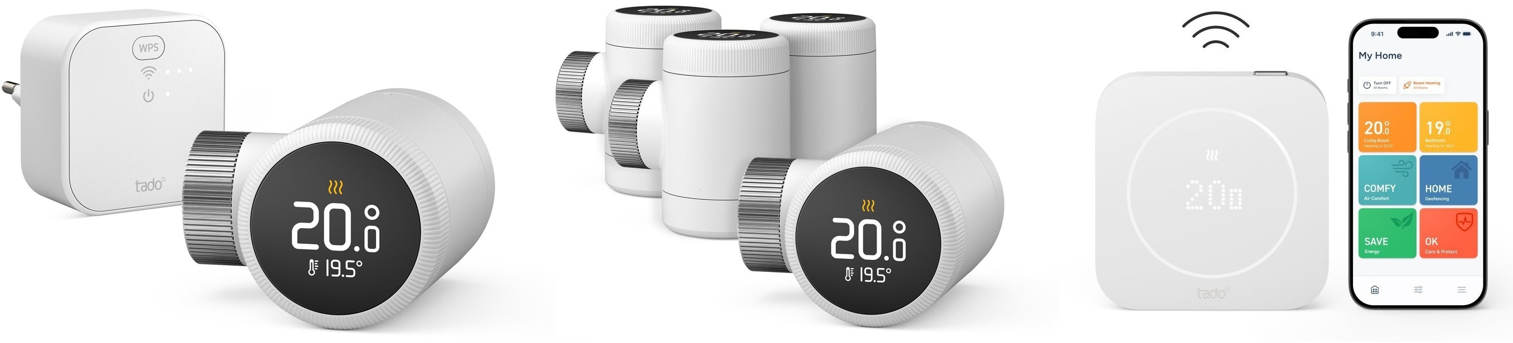 Tado Starter Kit 5 hlavicových termostatů + bezdrátový senzor
