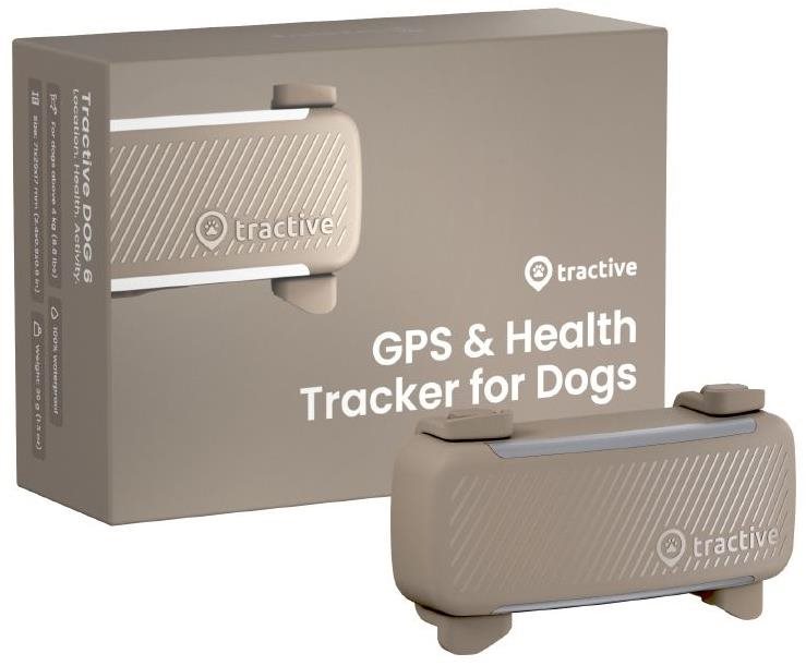 Tractive DOG 6 – GPS lokátor pro psy a monitor zdraví, hnědý
