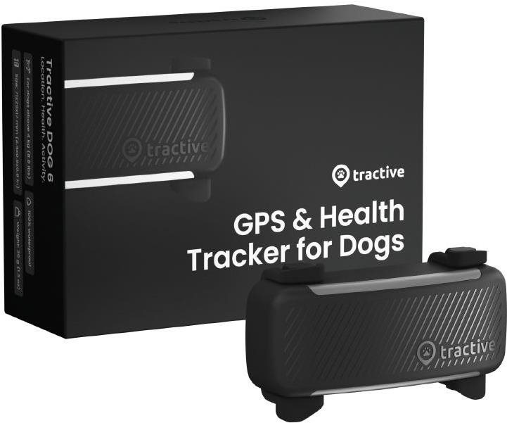 Tractive DOG 6 – GPS lokátor pro psy a monitor zdraví, černý