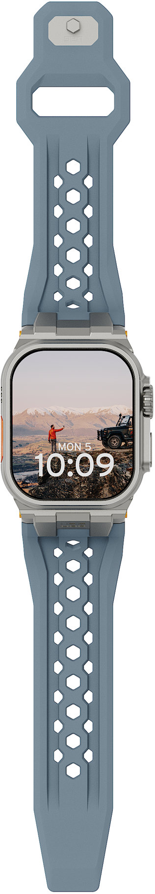 UAG Monarch Strap Apple Watch 49mm/45mm/44mm/42mm Cloud Blue Titanium