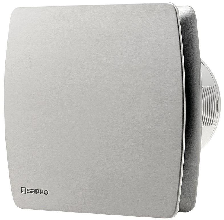 SAPHO LEX koupelnový ventilátor axiální, potrubí 100mm, nerez LX103
