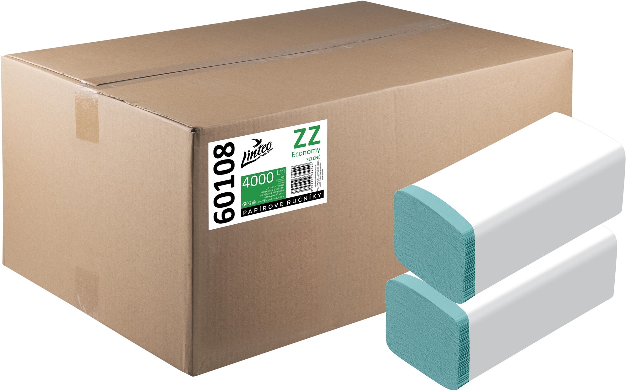 LINTEO ZZ Economy zelené 4000, 20× 200 ks