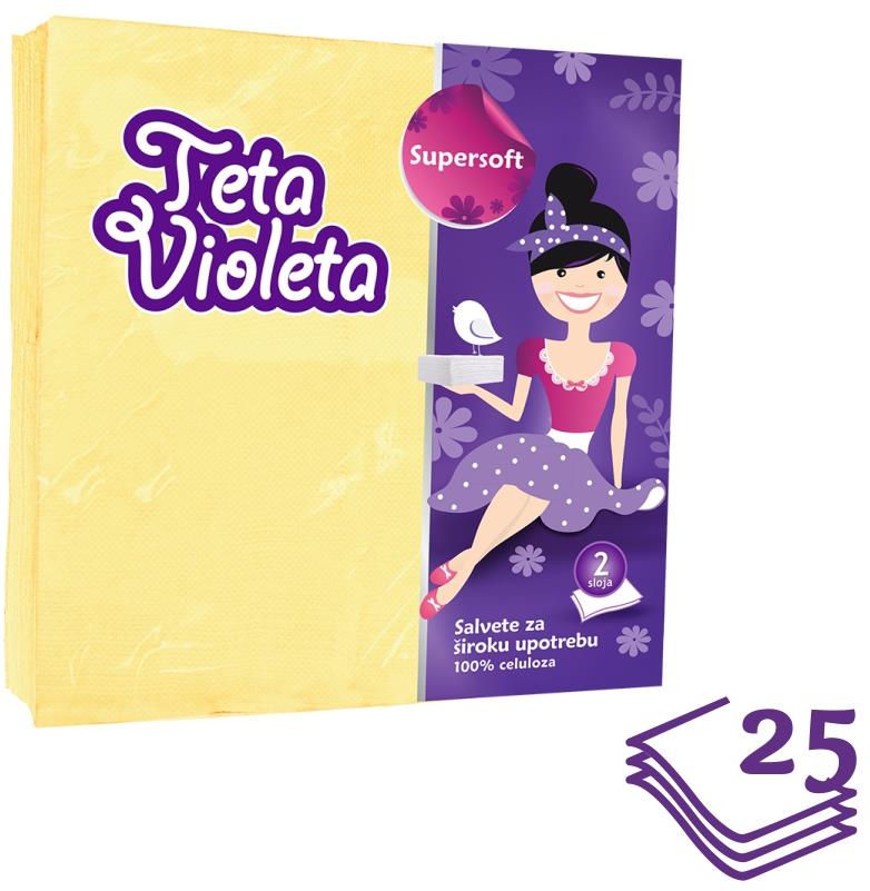 VIOLETA 2vrstvé žluté 25 ks