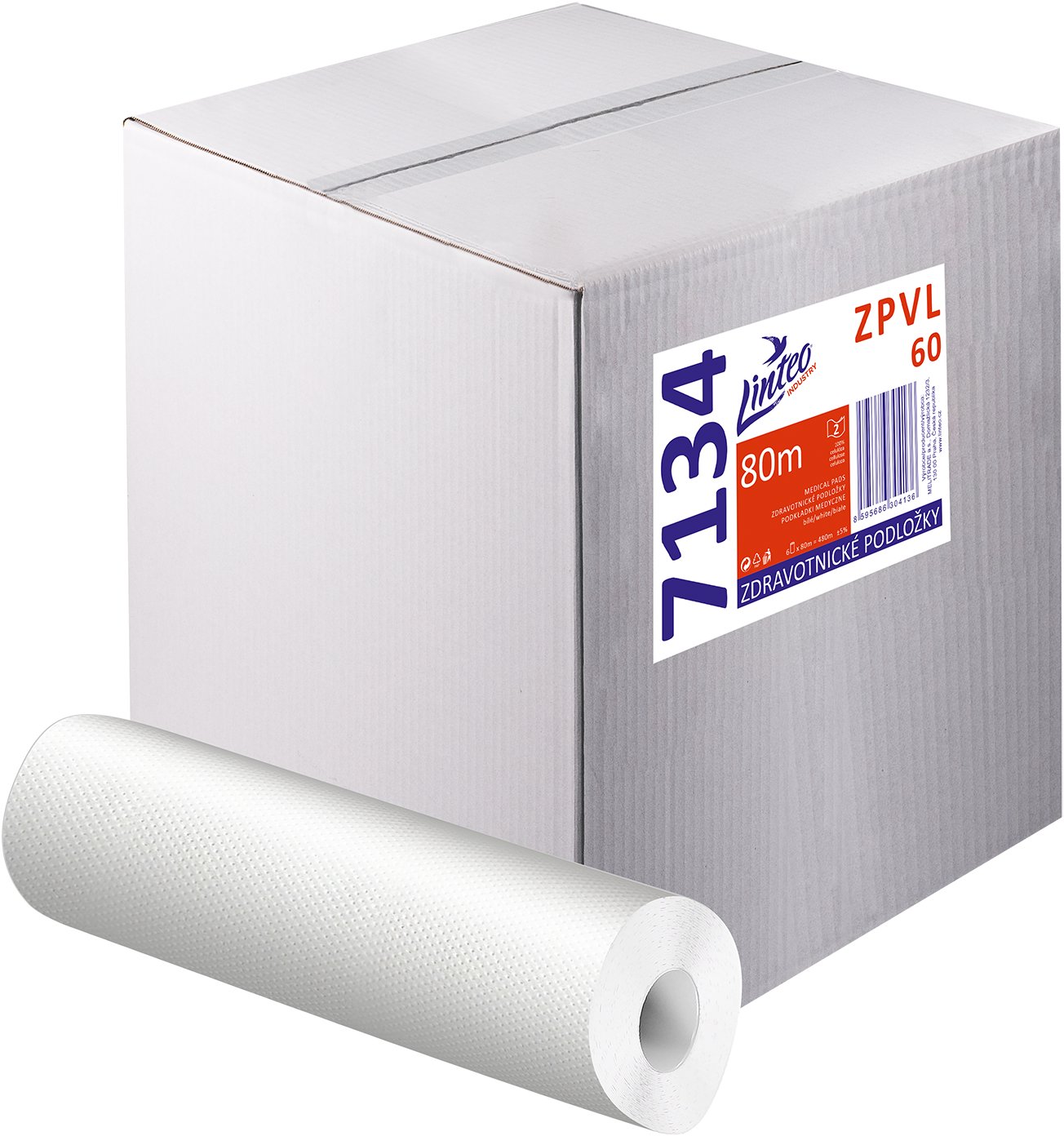 LINTEO Zdravotnická podložka ZPVL 2vr celulóza 60 cm/80 m