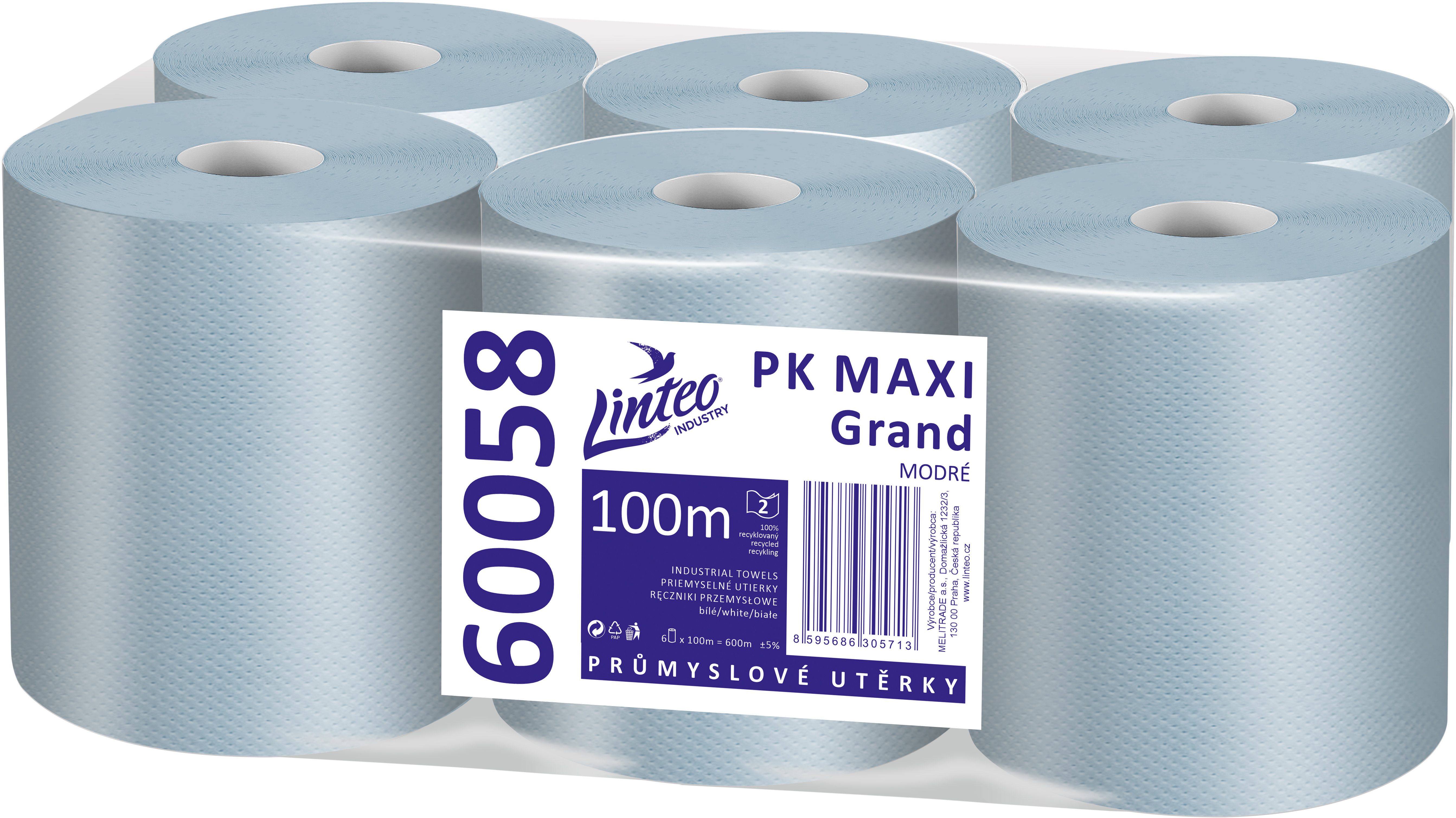 LINTEO PK MAXI Grand modrý recykl 130 m, 6 ks