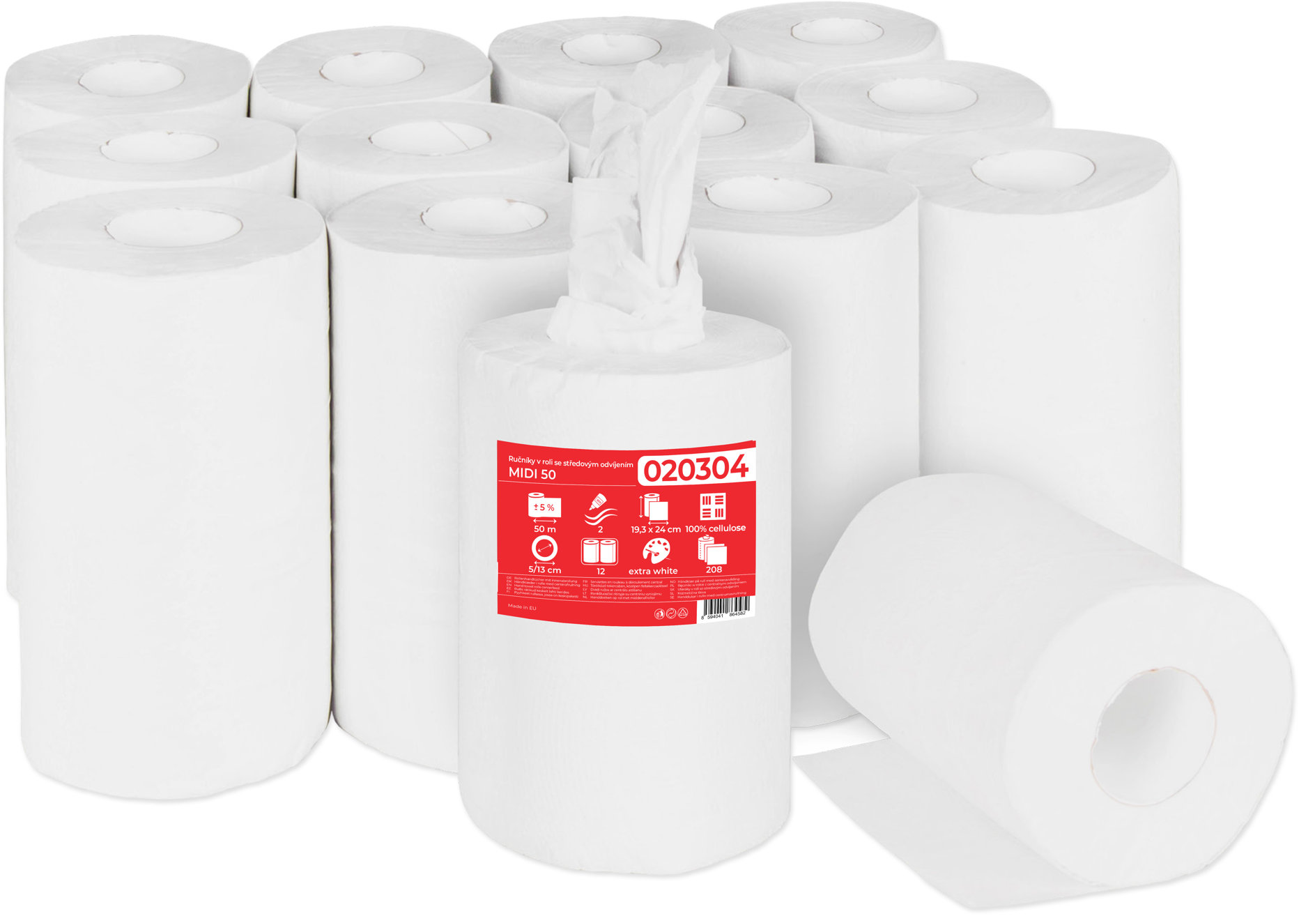 PRIMASOFT ručníky v roli MIDI 50 m O13, 12 ks