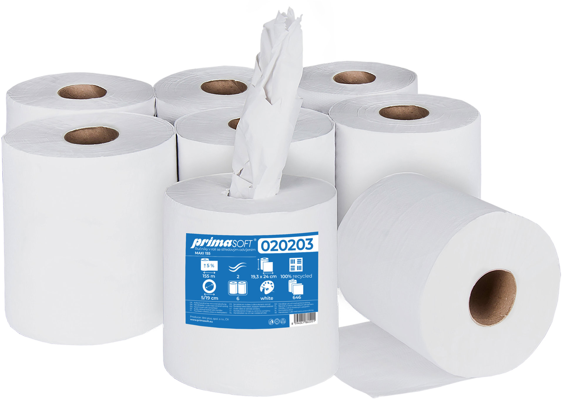 PRIMASOFT ručníky v roli MAXI 155 m O19, 6 ks