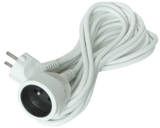 Solight Prodlužovací kabel, 1 zásuvka, bílá, 5m.