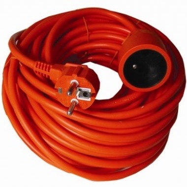 PremiumCord prodlužovací 30m 230V, oranžový