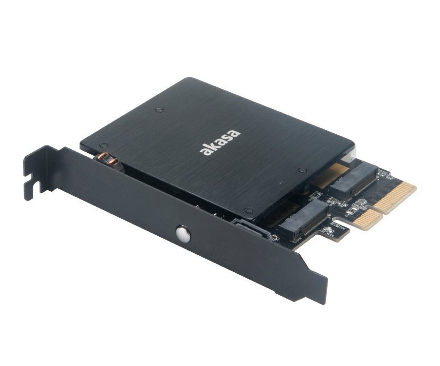 AKASA M.2 PCIe SSD a M.2 SATA SSD ARGB LED adaptér / AK-PCCM2P-03