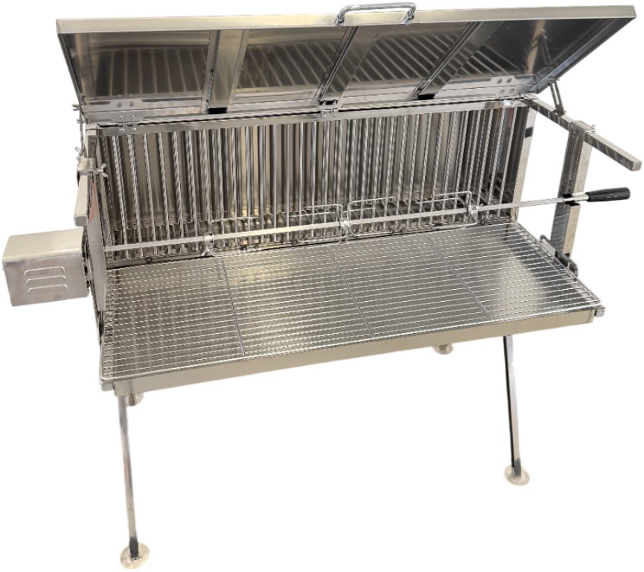 UG GRILL Nerezový gril na kuře, kýtu a pečeni S100 / 1 × Rotisserie
