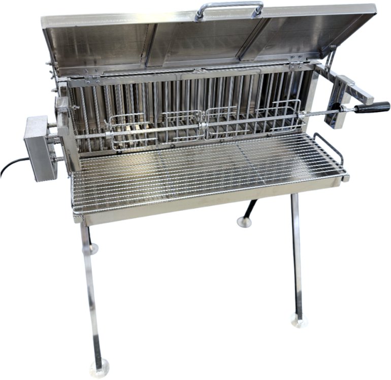 UG GRILL Nerezový gril na kuře, kýtu a pečeni S70 / 1 × Rotisserie