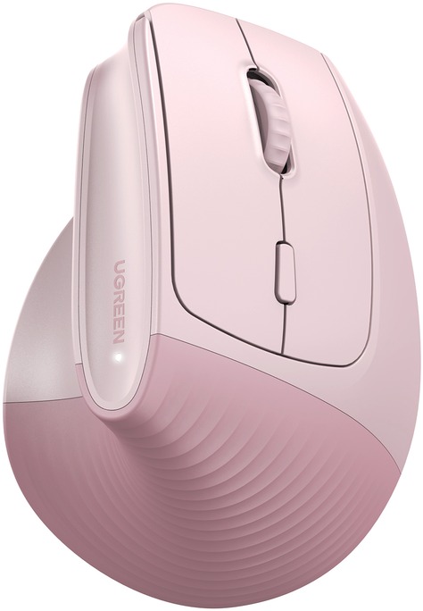 UGREEN Multi-Mode Wireless Vertical Mouse Pink