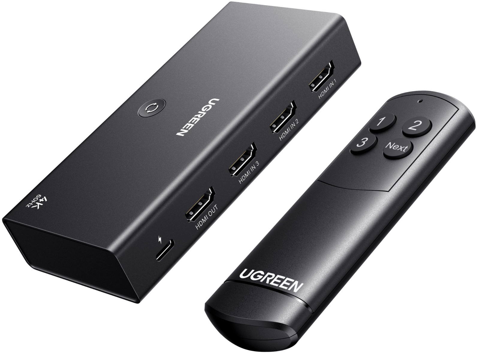 UGREEN HDMI Switch 3 in 1 Out 4K@60Hz with Remote Supports HDR10+ CEC HDCP2.2 Compatible with Ninten