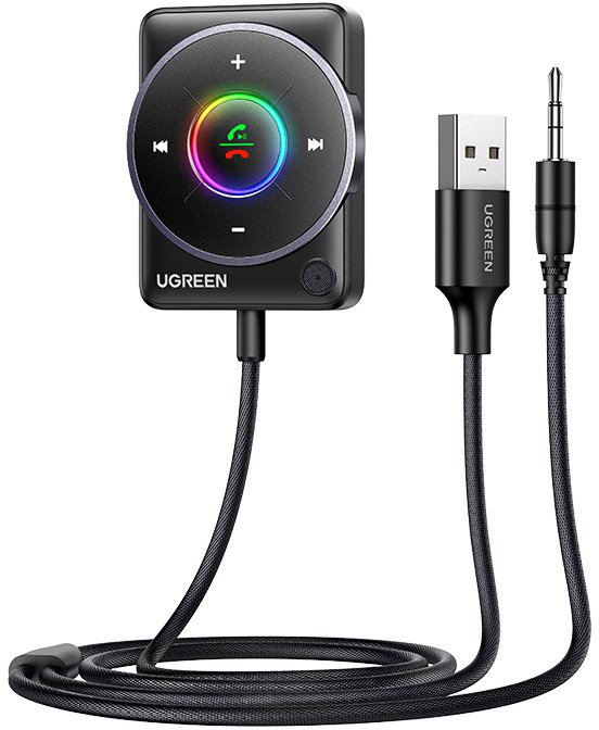 UGREEN Bluetooth 5.4 Aux Car Adapter with Enhanced Connection & Noise Cancellation