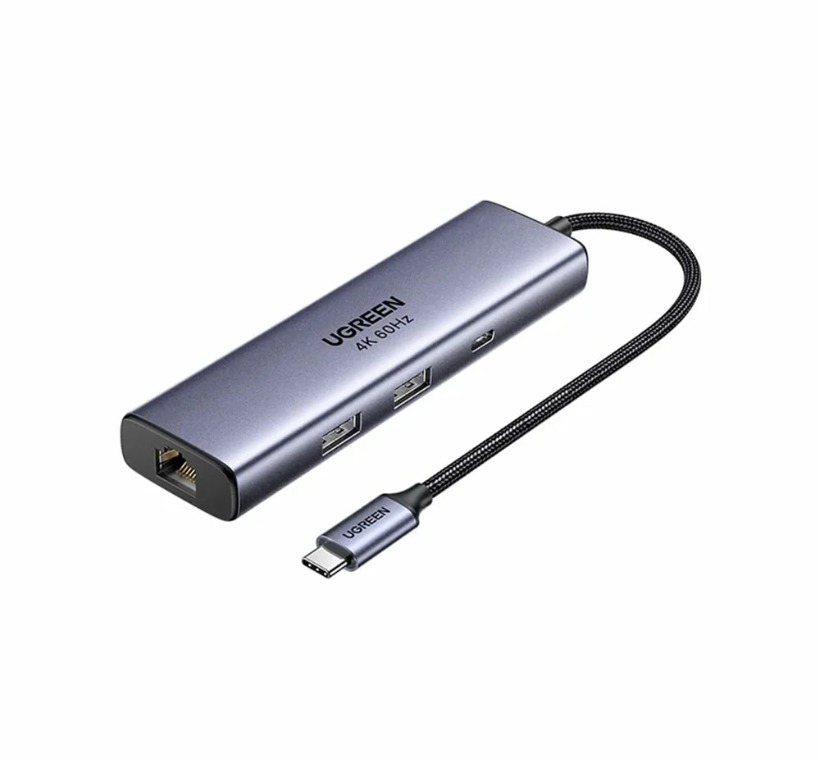 UGREEN 6-in-1 USB-C to 1×DP/1×USB-C/2×USB-A/1×RJ45 /PD100W